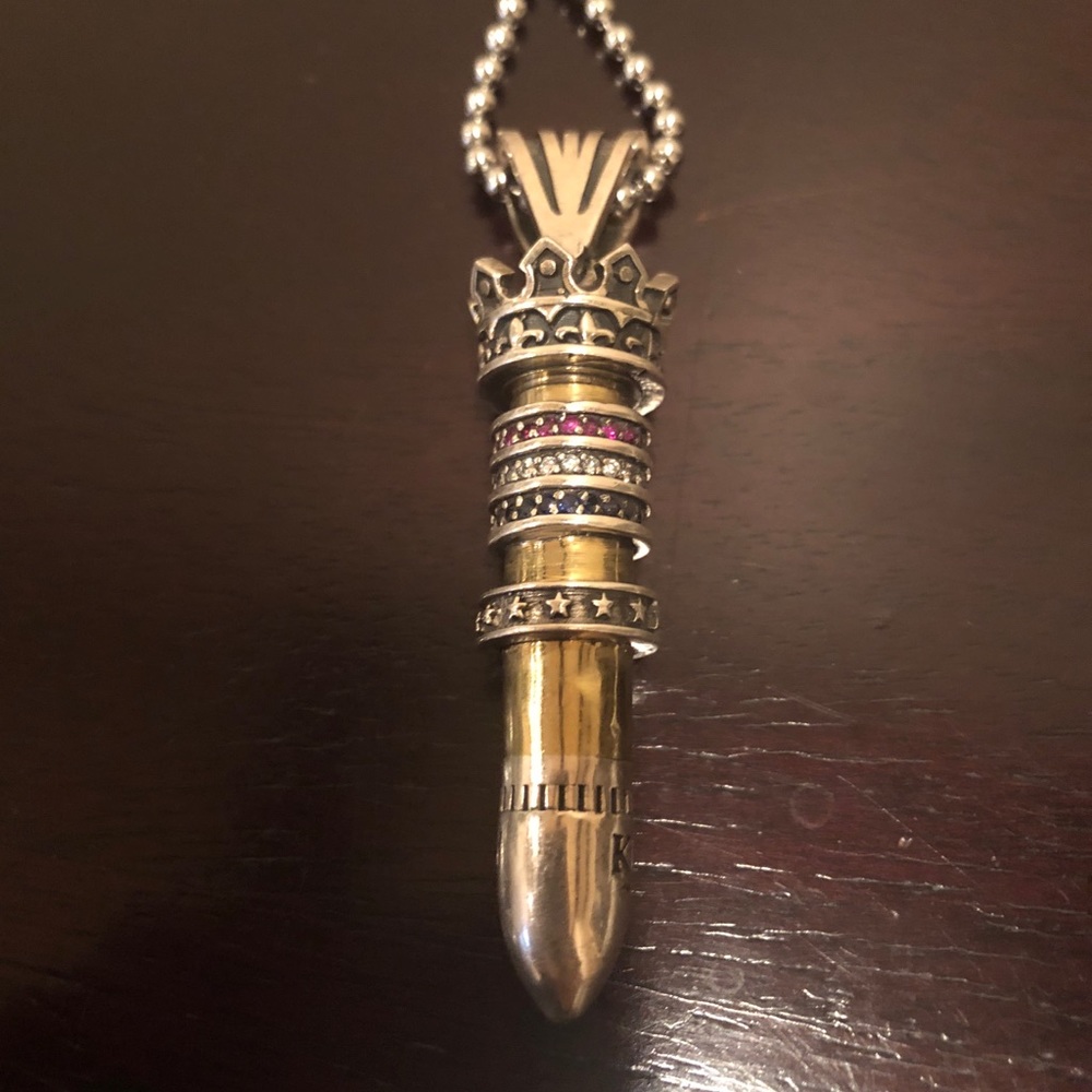 King Baby Necklace with Rubies Sapphires Diamonds